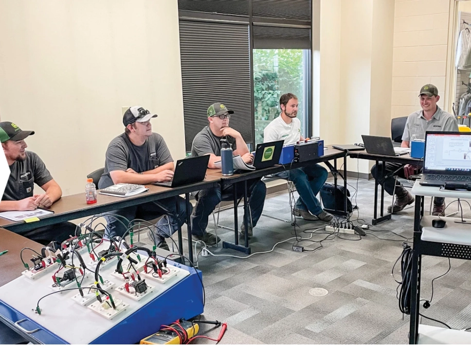Koenig Equipment technicians in a training classroom