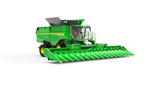 Photo of a S7 900 Combine with a draper head on a white background