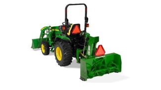 studio image of sb11 snow blower attached to tractor