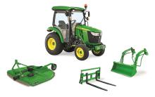 John Deere 3046R Cab Tractor, Loader, Rotary Cutter, Forks for $489/mo*