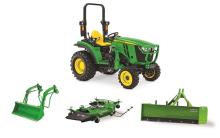 John Deere 2032R Tractor, Loader, Mower, Box Blade
