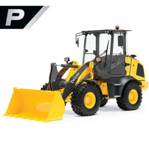 244 P-Tier compact wheel loader on white background