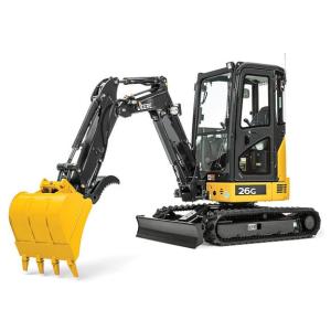 26G Compact Excavator with white background.