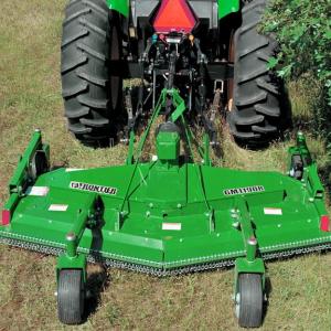 field image of Frontier™ GM11 grooming mower attached to a tractor