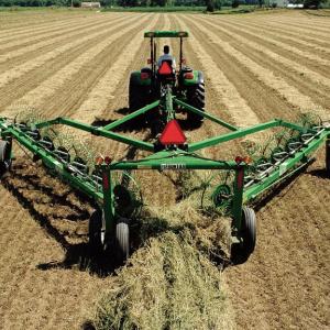 field image of Frontier™ wr12 wheel rake attached to a tractor
